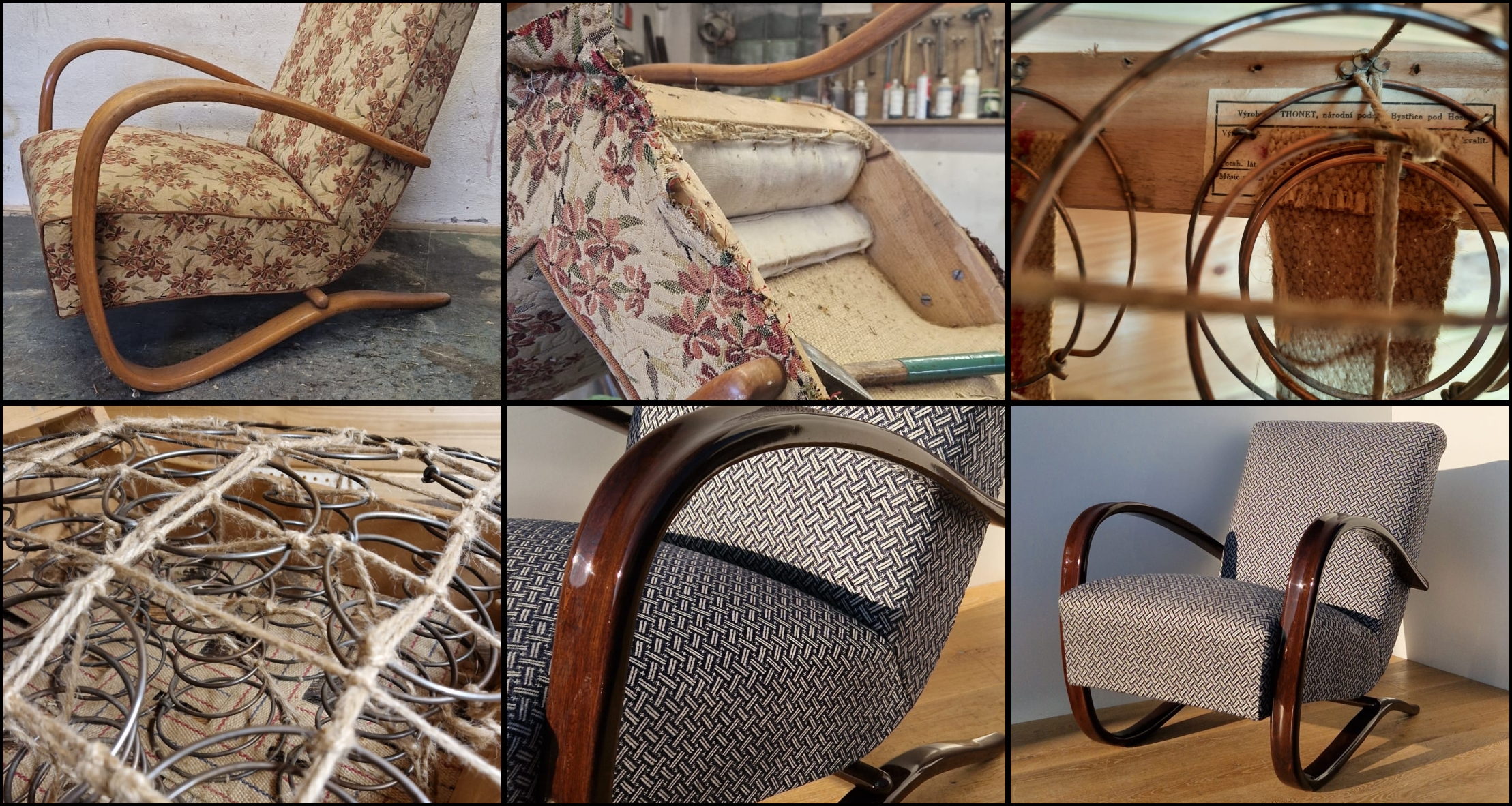 Renovace křesla Halabala H 269